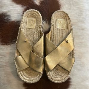 Gold Tory Burch Sandals